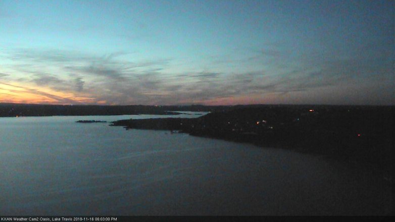 Lake Travis webcam, November 16, 2018 5:05 PM CT