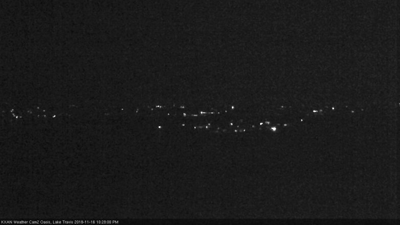 Lake Travis webcam, November 16, 2018 9:30 PM CT