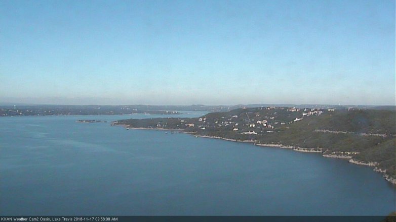 Lake Travis webcam, November 17, 2018 9:00 AM CT
