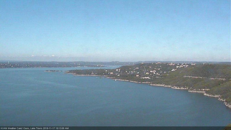 Lake Travis webcam, November 17, 2018 9:15 AM CT