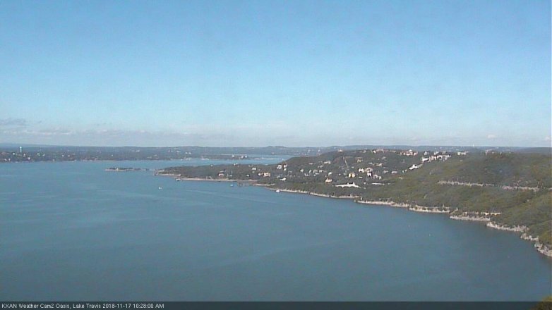 Lake Travis webcam, November 17, 2018 9:30 AM CT