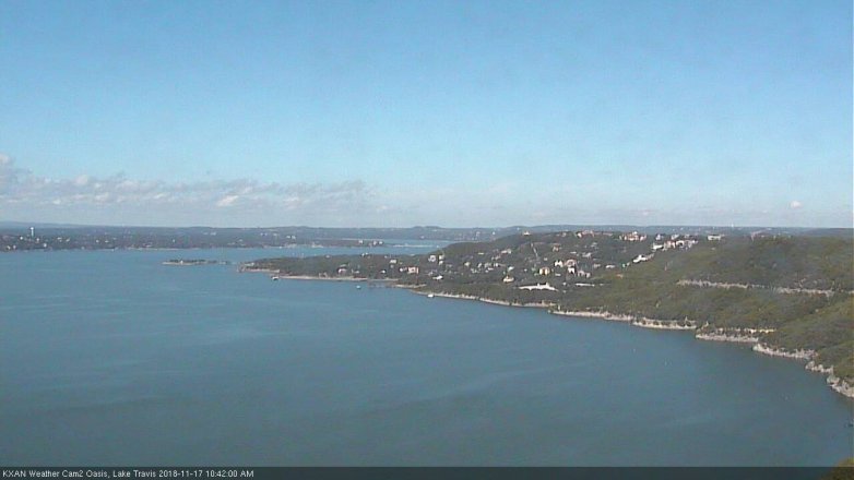 Lake Travis webcam, November 17, 2018 9:45 AM CT