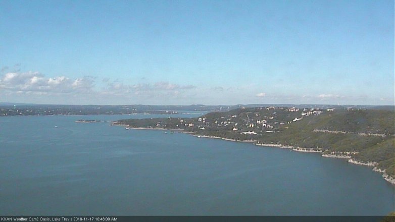 Lake Travis webcam, November 17, 2018 9:50 AM CT