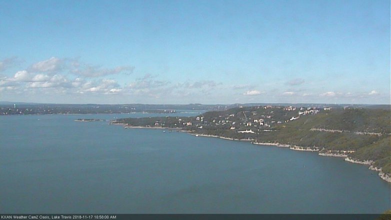 Lake Travis webcam, November 17, 2018 10:00 AM CT