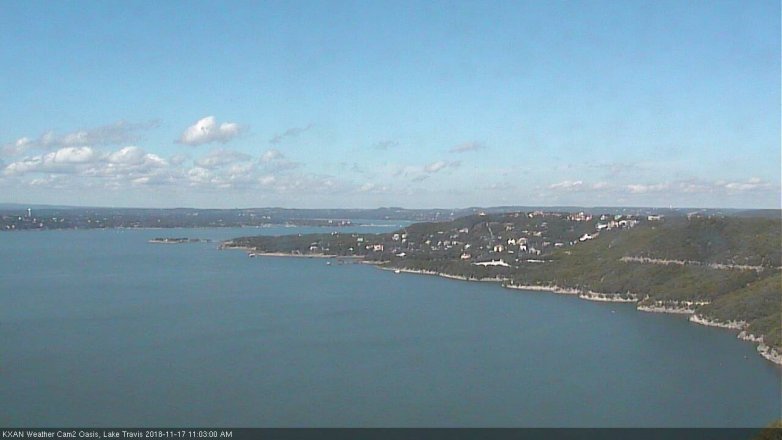 Lake Travis webcam, November 17, 2018 10:05 AM CT