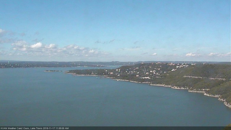 Lake Travis webcam, November 17, 2018 10:10 AM CT