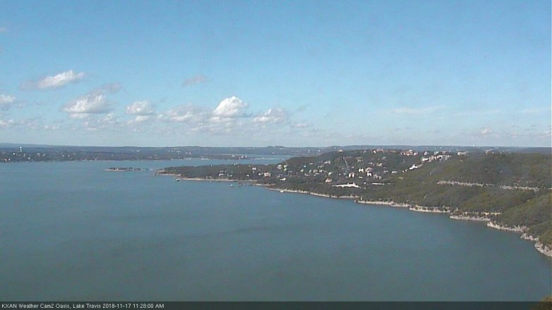 Lake Travis webcam, November 17, 2018 10:30 AM CT