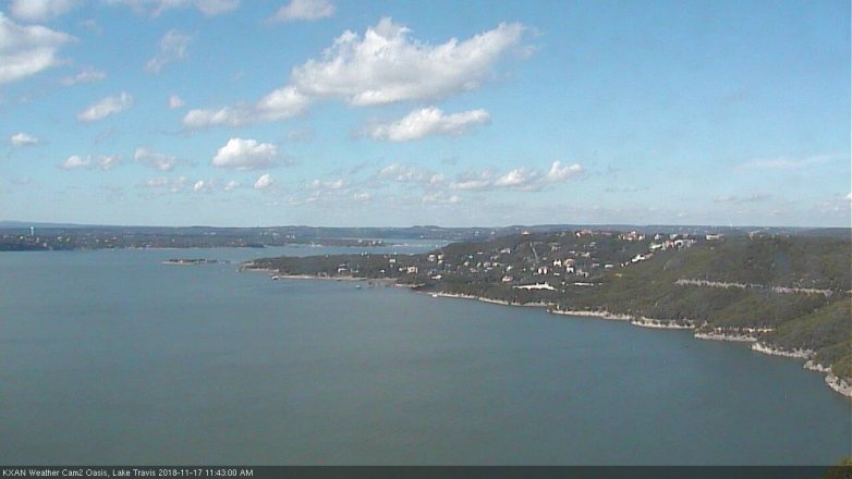 Lake Travis webcam, November 17, 2018 10:45 AM CT