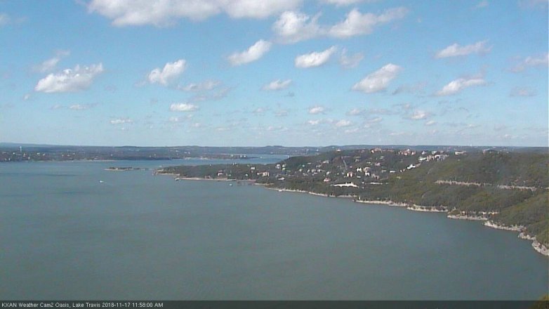 Lake Travis webcam, November 17, 2018 11:00 AM CT