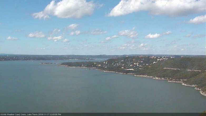 Lake Travis webcam, November 17, 2018 11:05 AM CT