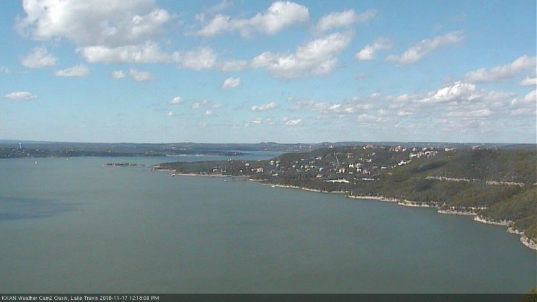 Lake Travis webcam, November 17, 2018 11:20 AM CT