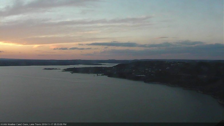 Lake Travis webcam, November 17, 2018 4:35 PM CT