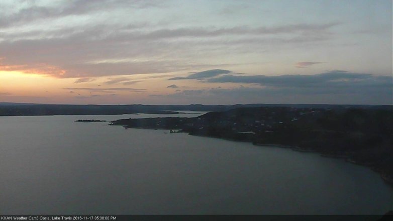 Lake Travis webcam, November 17, 2018 4:40 PM CT
