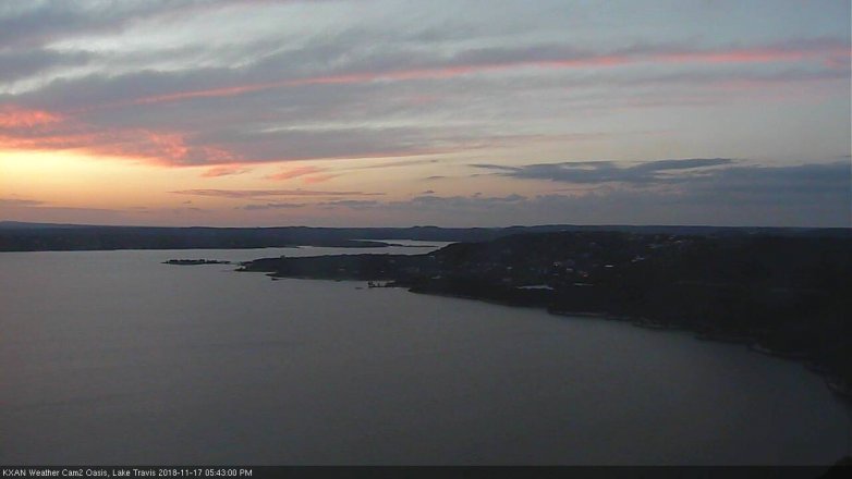 Lake Travis webcam, November 17, 2018 4:45 PM CT