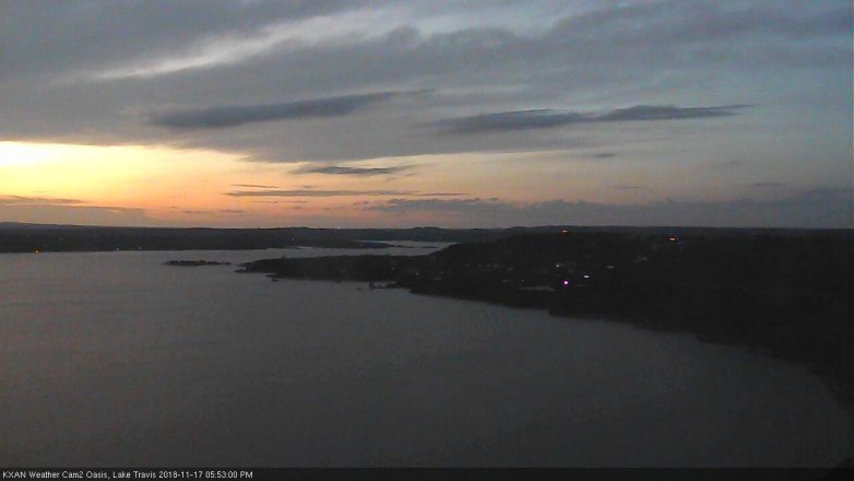Lake Travis webcam, November 17, 2018 4:55 PM CT