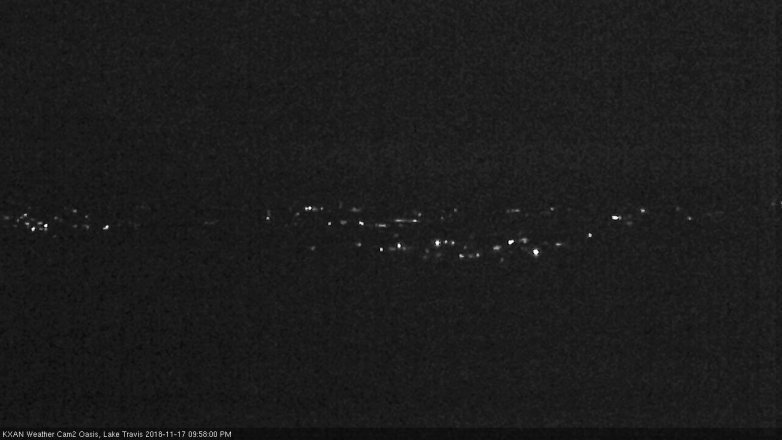 Lake Travis webcam, November 17, 2018 9:00 PM CT