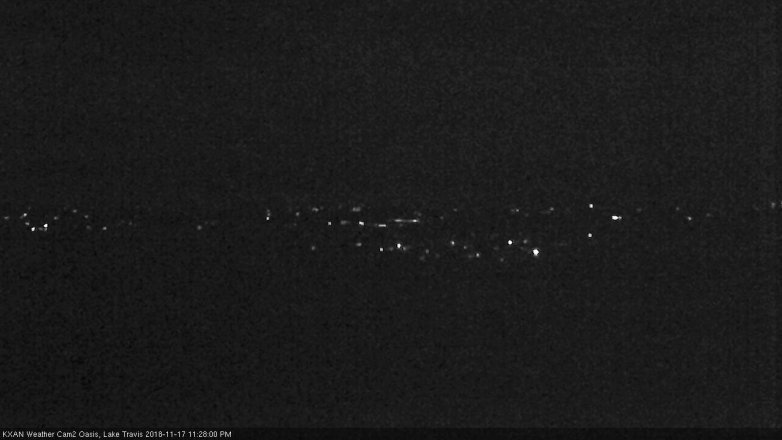 Lake Travis webcam, November 17, 2018 10:30 PM CT