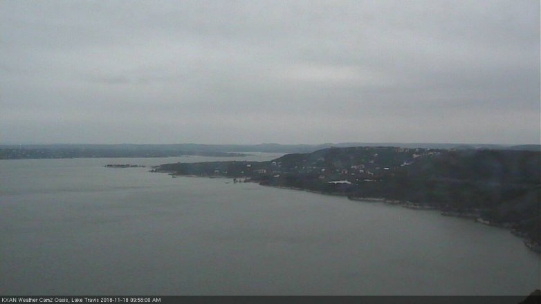 Lake Travis webcam, November 18, 2018 9:00 AM CT