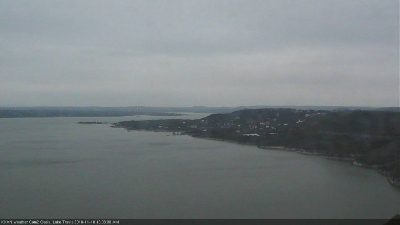 Lake Travis webcam, November 18, 2018 9:05 AM CT