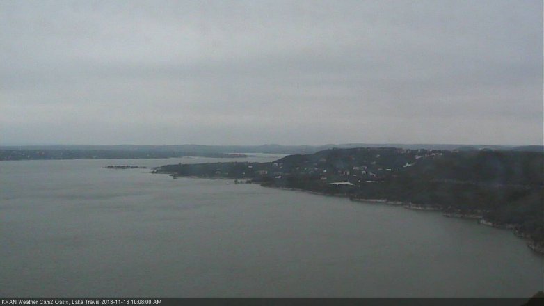 Lake Travis webcam, November 18, 2018 9:10 AM CT