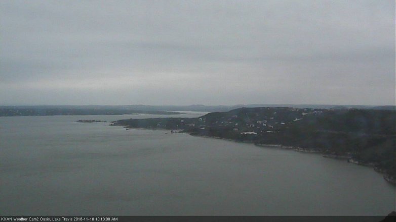 Lake Travis webcam, November 18, 2018 9:15 AM CT