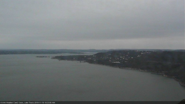 Lake Travis webcam, November 18, 2018 9:25 AM CT