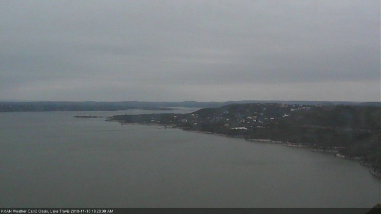 Lake Travis webcam, November 18, 2018 9:30 AM CT