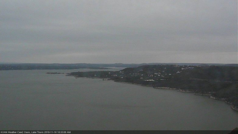 Lake Travis webcam, November 18, 2018 9:35 AM CT