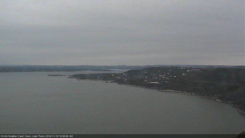 Lake Travis webcam, November 18, 2018 9:40 AM CT