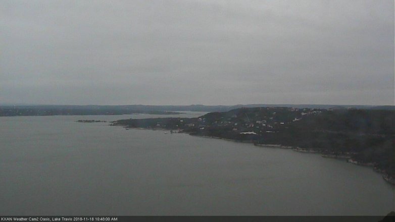 Lake Travis webcam, November 18, 2018 9:50 AM CT