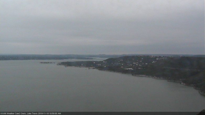 Lake Travis webcam, November 18, 2018 10:00 AM CT