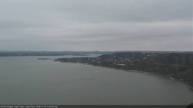 Lake Travis webcam, November 18, 2018 10:45 AM CT