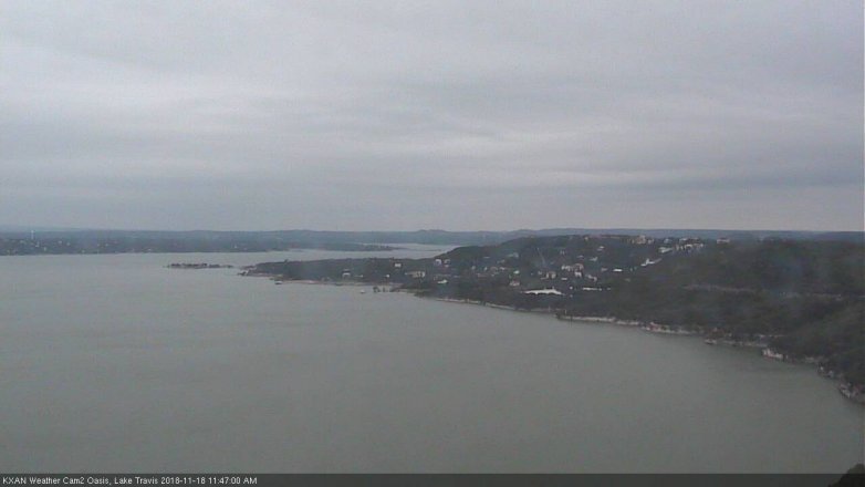 Lake Travis webcam, November 18, 2018 10:50 AM CT