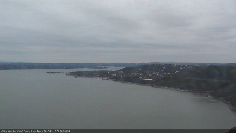 Lake Travis webcam, November 18, 2018 1:30 PM CT