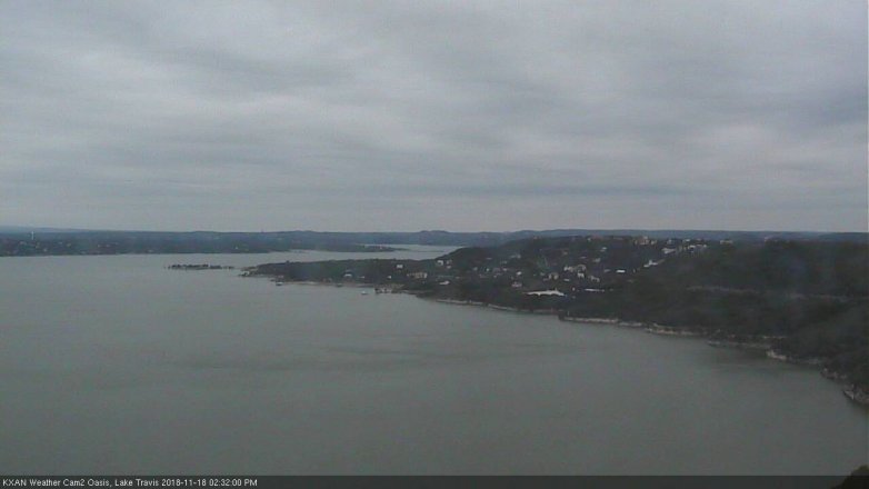 Lake Travis webcam, November 18, 2018 1:35 PM CT