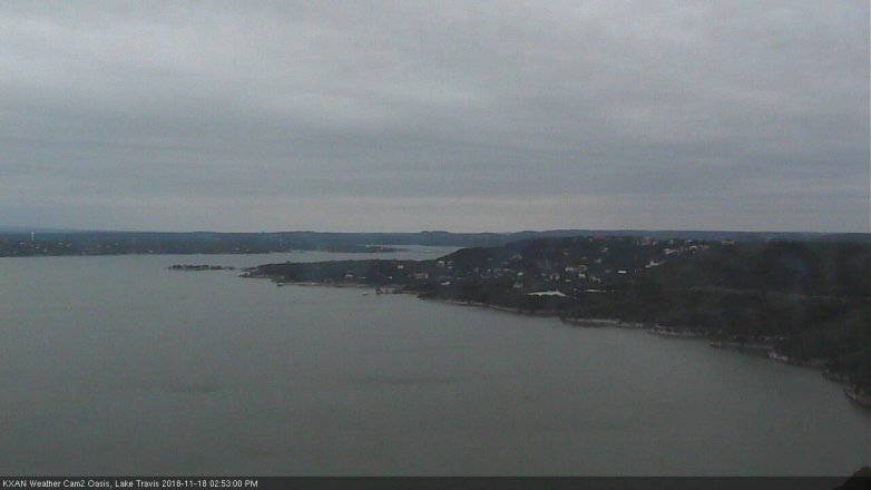 Lake Travis webcam, November 18, 2018 1:55 PM CT