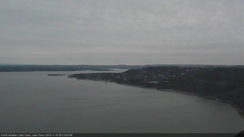 Lake Travis webcam, November 18, 2018 4:15 PM CT