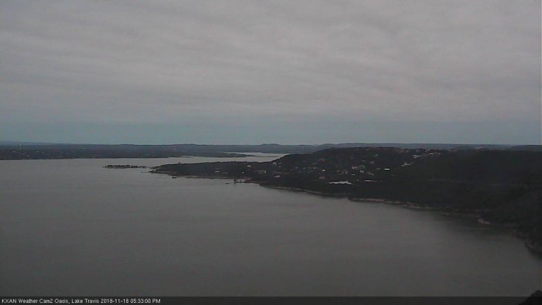 Lake Travis webcam, November 18, 2018 4:35 PM CT