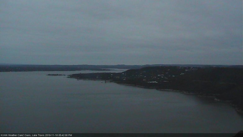 Lake Travis webcam, November 18, 2018 4:45 PM CT