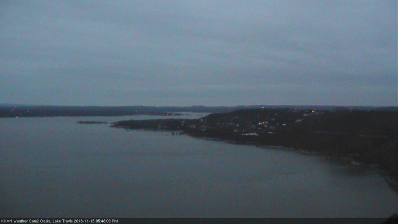 Lake Travis webcam, November 18, 2018 4:50 PM CT