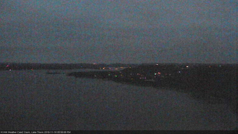 Lake Travis webcam, November 18, 2018 5:00 PM CT