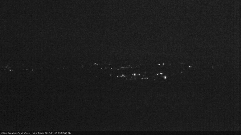 Lake Travis webcam, November 18, 2018 9:00 PM CT
