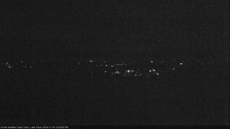 Lake Travis webcam, November 18, 2018 9:30 PM CT
