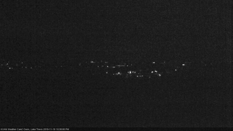 Lake Travis webcam, November 18, 2018 9:40 PM CT