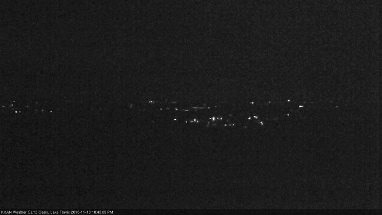 Lake Travis webcam, November 18, 2018 9:45 PM CT