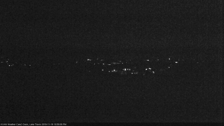 Lake Travis webcam, November 18, 2018 10:00 PM CT