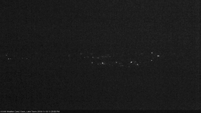 Lake Travis webcam, November 18, 2018 10:30 PM CT