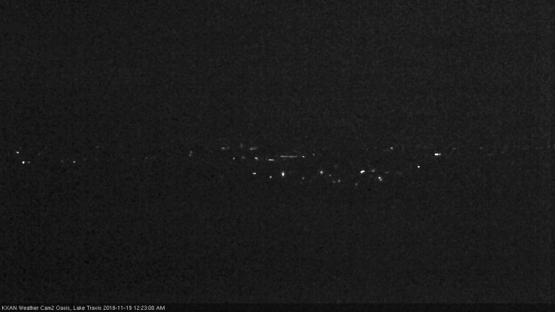 Lake Travis webcam, November 18, 2018 11:25 PM CT
