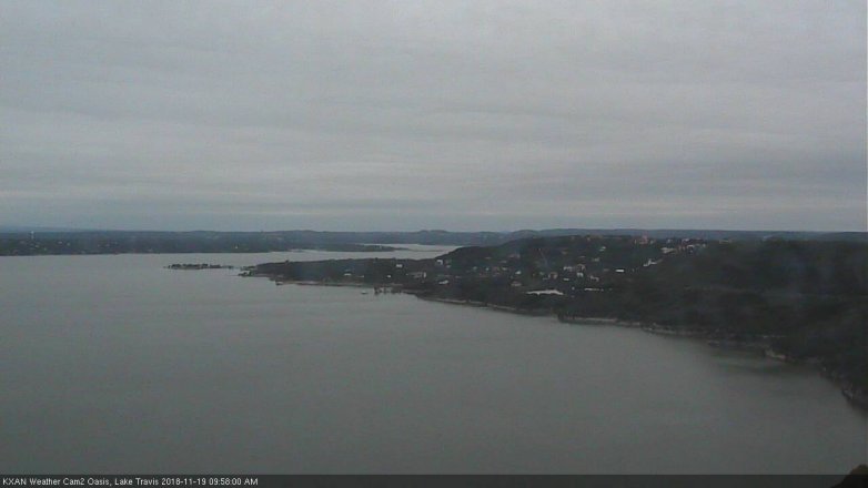 Lake Travis webcam, November 19, 2018 9:00 AM CT