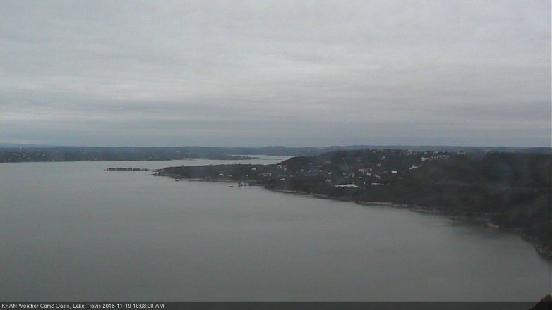Lake Travis webcam, November 19, 2018 9:10 AM CT